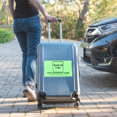 Website op Lichtgroen Groot Rechthoek Vinyl Sticker (Koffer Insitu)