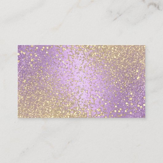 Website over bruiloft - Lavender en Gold Glitter Informatiekaartje (Achterkant)