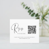Website over budgettaire QR-code RSVP-bruiloft (Staand voorkant)