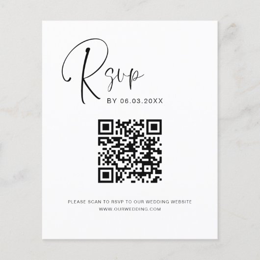 Website over budgettaire QR-code RSVP-bruiloft (Voorkant)