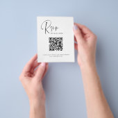 Website over budgettaire QR-code RSVP-bruiloft Flyer (Hand)