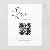 Website over budgettaire QR-code RSVP-bruiloft Flyer (Voorkant)
