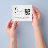 Website over budgettaire QR-code RSVP-bruiloft Flyer (Hand)