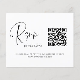 Website over budgettaire QR-code RSVP-bruiloft Flyer