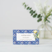 Website over de blauwe mediterrane bruiloft van Le Informatiekaartje (Staand voorkant)