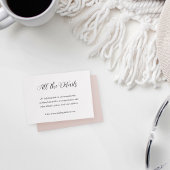 Website over de Elegant Calligraphy Wedding Informatiekaartje