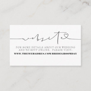 Website over de minimalistische weddenschappen informatiekaartje