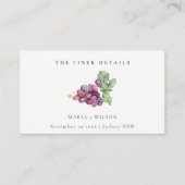 Website over de Waterverf van Elegant Grape Foliag Visitekaartje (Voorkant)