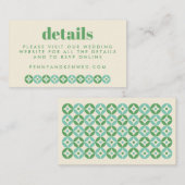 Website over groene en blauwe mid-moskeeën informatiekaartje (Voorkant / Achterkant)