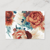 Website over het blauwgroen en het Floral Wedding  Visitekaartje (Achterkant)