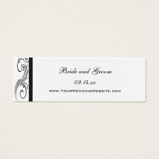Website over het huwelijk tussen zwarte en witte z mini visitekaartjes (Voorkant)