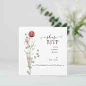 Website over het lente-Floral bruiloft RSVP (Staand voorkant)