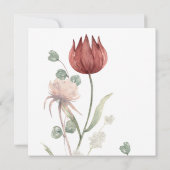 Website over het lente-Floral bruiloft RSVP (Achterkant)