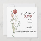 Website over het lente-Floral bruiloft RSVP (Voorkant)