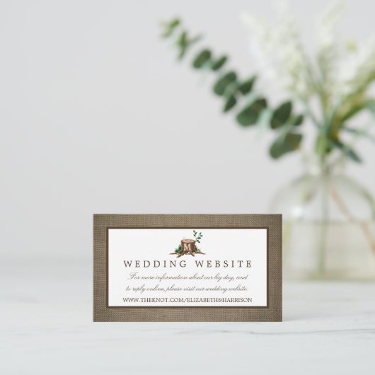 Website over landenmonogram en bruiloft informatiekaartje (Staand voorkant)