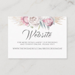 Website Pampas Grass Pink Exotic Floral Visitekaartje