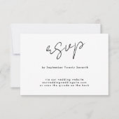 Website QR CODE BACK Stijlvolle moderne Aangepaste RSVP Kaartje (Voorkant)