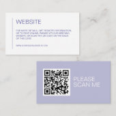 Website QR-code minimale peperrand eenvoudige brui Informatiekaartje (Voorkant / Achterkant)