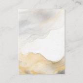 Website QR code RSVP Goud Grijs Bloemen Bruiloft Informatiekaartje (Achterkant)