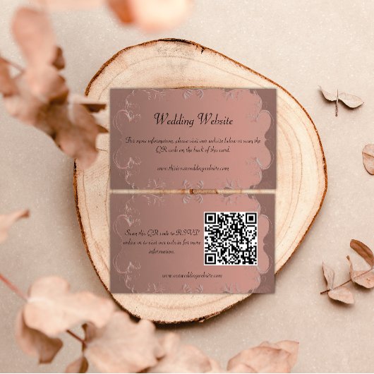 Website roos Gold Vintage Wedding Informatiekaartje