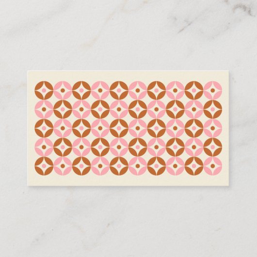 Website roze en roest Mid Mod Chic Wedding Informatiekaartje (Achterkant)