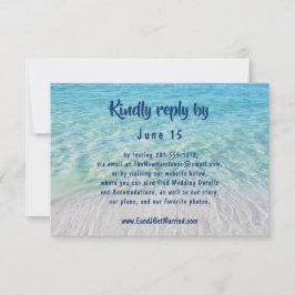 Website RSVP-reactie Moderne Tropische Strand Ocea RSVP Kaartje