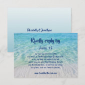 Website RSVP-reactie Moderne tropische zee Strand RSVP Kaartje (Voorkant / Achterkant)