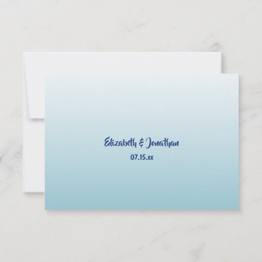 Website RSVP Respons Modern Tropical Beach Ocean (Achterkant)