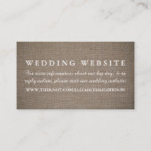 website Rustic Burlap Wedding Informatiekaartje (Voorkant)