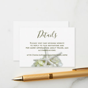 Website Seaside Garden White Wedding - Details Informatiekaartje