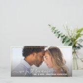 Website Simple Elegant Gold Just Married Aankondiging (Staand voorkant)