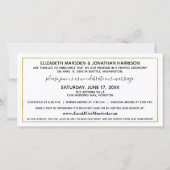 Website Simple Elegant Gold Just Married Aankondiging (Achterkant)