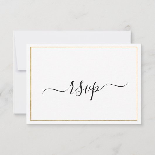 Website Simple Gold Script Weduwen/Ontvangen RSVP (Achterkant)