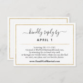 Website Simple Gold Script Weduwen/Ontvangen RSVP (Voorkant / Achterkant)