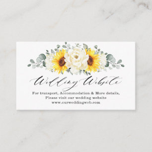 Website Sunflower Ivory Peony Wedding - Gegevens Informatiekaartje
