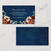 Website Terracotta Navy Burgundy Greenery - Gegeve Informatiekaartje (Voorkant / Achterkant)