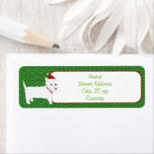 Website Terriër Santa Hat Retouradres Label (Insitu)