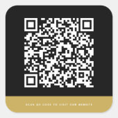 Website toevoegen QR-code Aangepaste contrastkleur Vierkante Sticker (Voorkant)