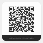 Website toevoegen QR-code Aangepaste contrastkleur Vierkante Sticker (Voorkant)