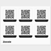 Website toevoegen QR-code Aangepaste contrastkleur Vierkante Sticker (Vel)