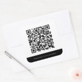 Website toevoegen QR-code Aangepaste contrastkleur Vierkante Sticker (Envelop)