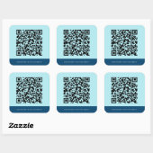 Website toevoegen QR-code Aangepaste contrastkleur Vierkante Sticker (Vel)