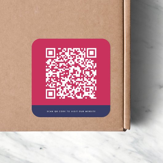 Website toevoegen QR-code Aangepaste contrastkleur Vierkante Sticker