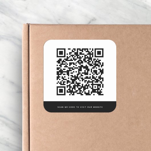 Website toevoegen QR-code Aangepaste contrastkleur Vierkante Sticker