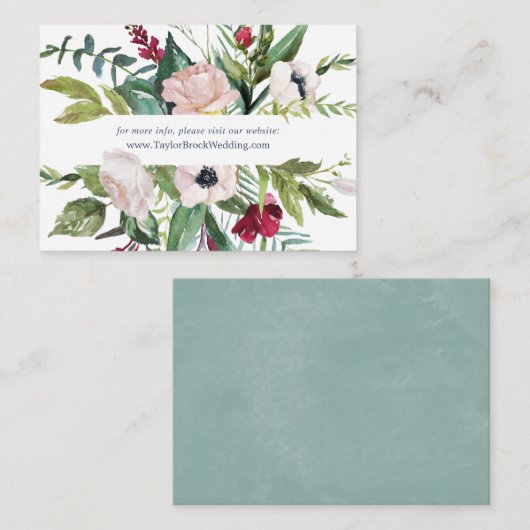 Website Tropical Breeze Wedding Informatiekaartje (Voorkant / Achterkant)