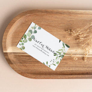 Website Tropisch groen lederen bruiloft Informatiekaartje