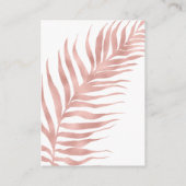 Website Tropisch Roos Gold Palm Leaf White Wedding Informatiekaartje (Achterkant)