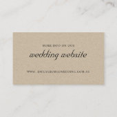 Website Tropische Monstera Blue Foliage Wedding Visitekaartje (Achterkant)