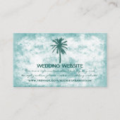 Website Tropische palmbomen Beach Weddenschap Informatiekaartje (Voorkant)