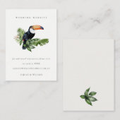 Website Tropische regenwouden met toucan Fauna Wed Informatiekaartje (Voorkant / Achterkant)